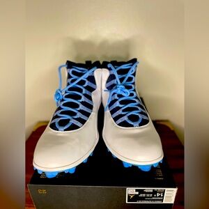 New Jordan 10 superbad UNC White and Blue Athletic Cleats size 14.5